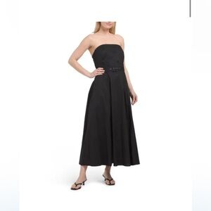 NWT Rachel Zoe Black Strapless Dress Size 4